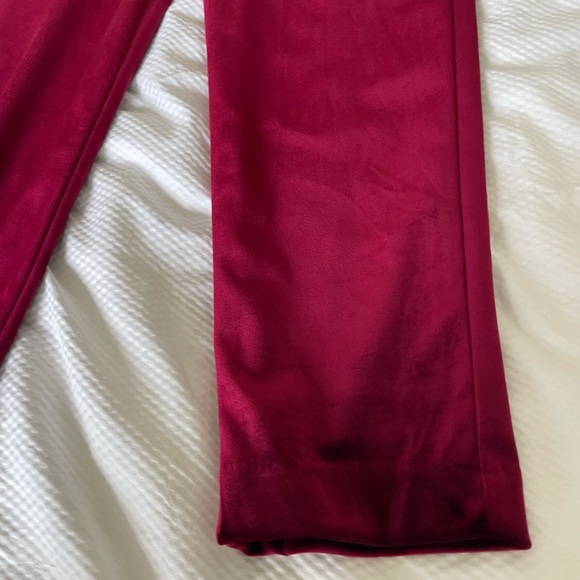 Express Burgandy The Editor Velvet Pants - Picture 3 of 12